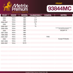 Metrix Premium Front Disc Brake Pad Set 93844MC OEM fit spare parts