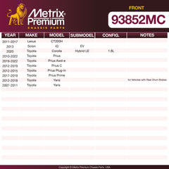 Metrix Premium Front Disc Brake Pad Set 93852MC OEM fit spare parts