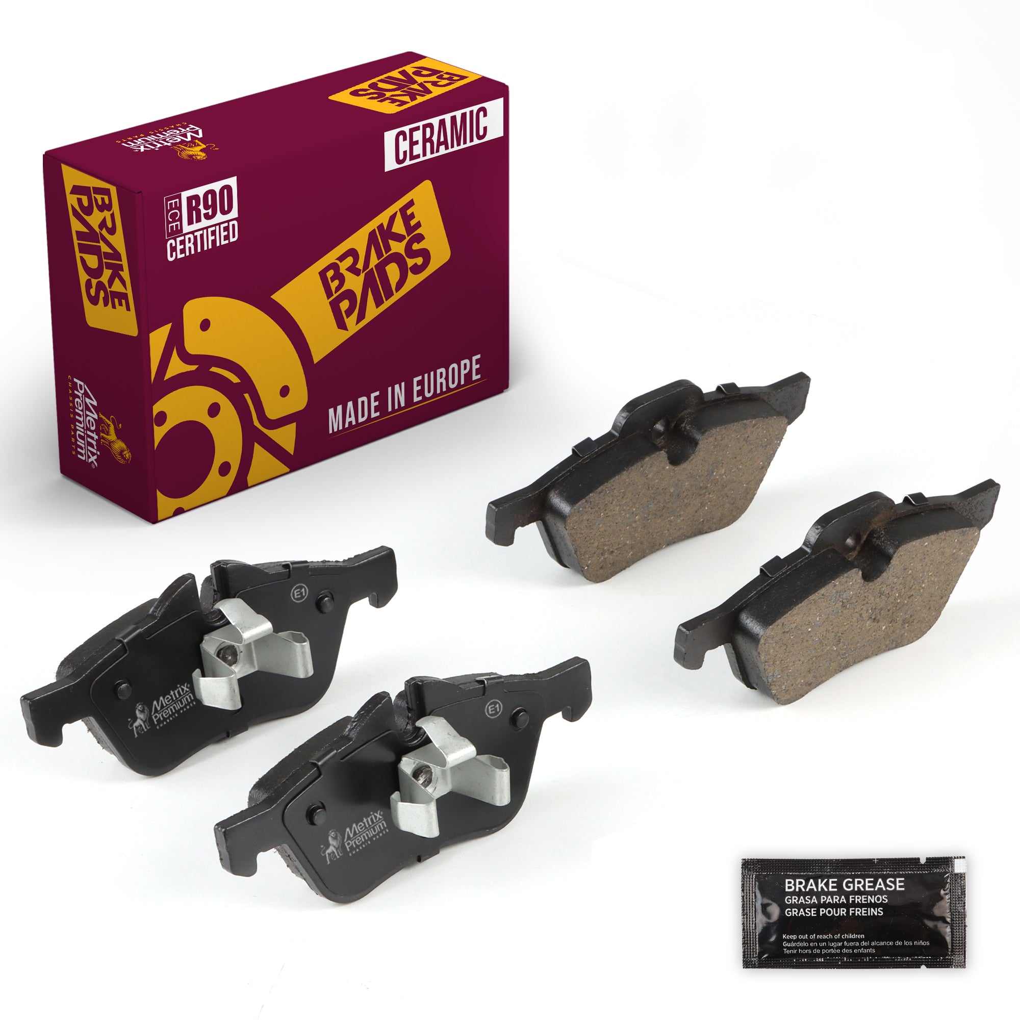 Metrix Premium Chassis Parts Front Disc Brake Pad Set 93893MC OEM fit auto parts