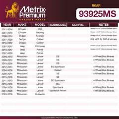 Metrix Premium Chassis Parts  suspension steering brake parts
