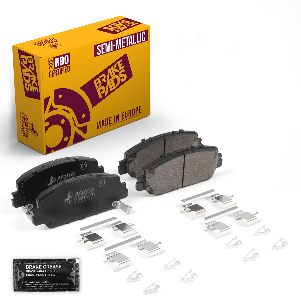 Metrix Premium Chassis Parts Front Disc Brake Pad Set 93927MS OEM fit auto parts