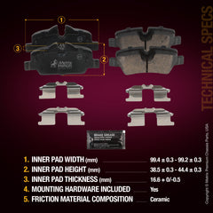 Metrix Premium Rear Disc Brake Pad Set 93935MC aftermarket car parts