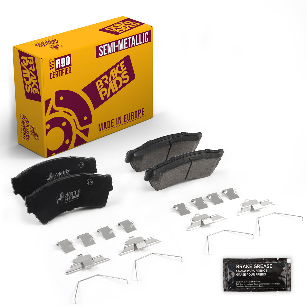 Metrix Premium Chassis Parts Front Disc Brake Pad Set 93938MS OEM fit auto parts