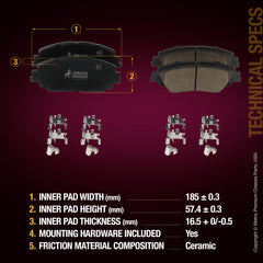Metrix Premium Front & Rear Brake Pad Kit 95779MT aftermarket car parts