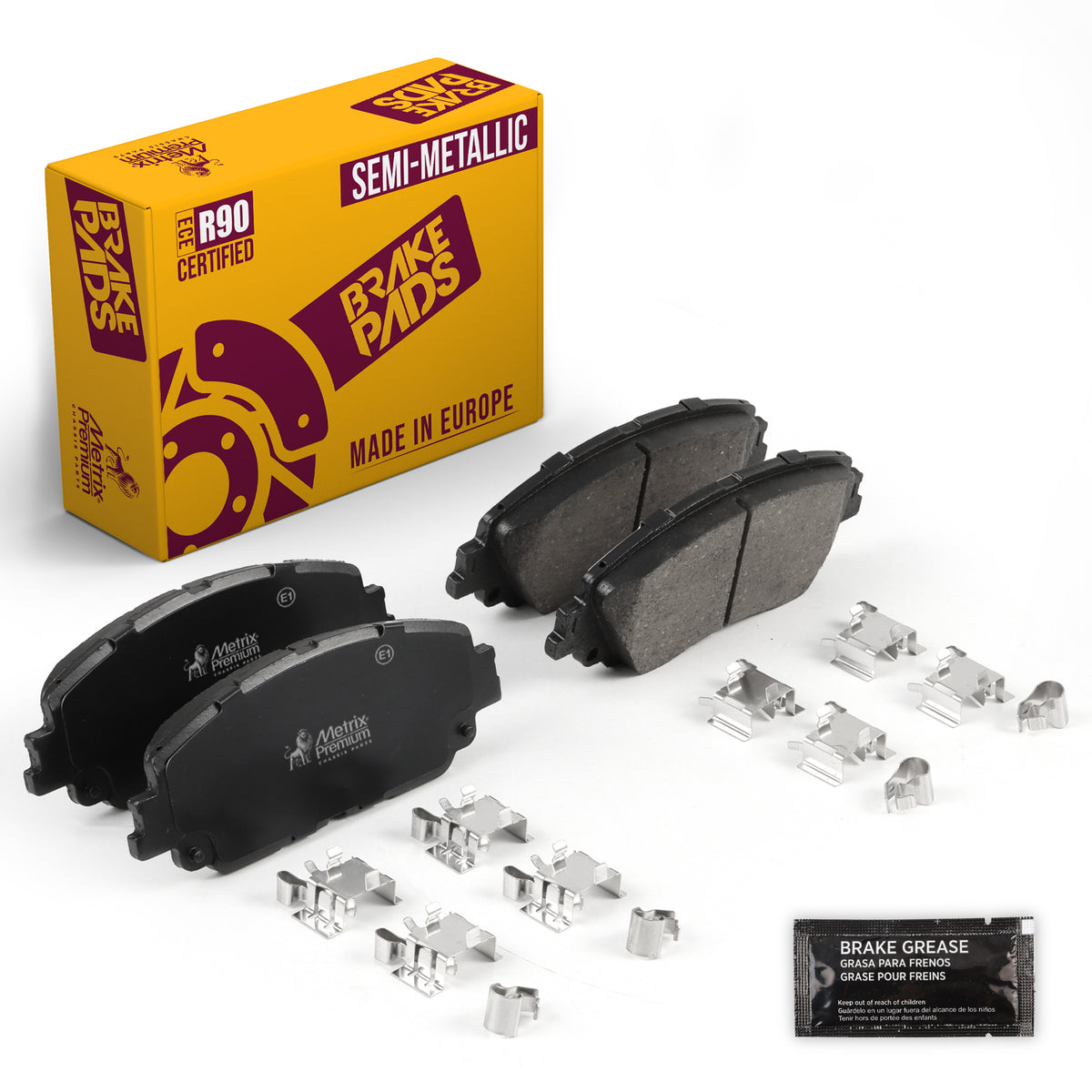 Metrix Premium Chassis Parts Front Disc Brake Pad Set 93949MS OEM fit auto parts