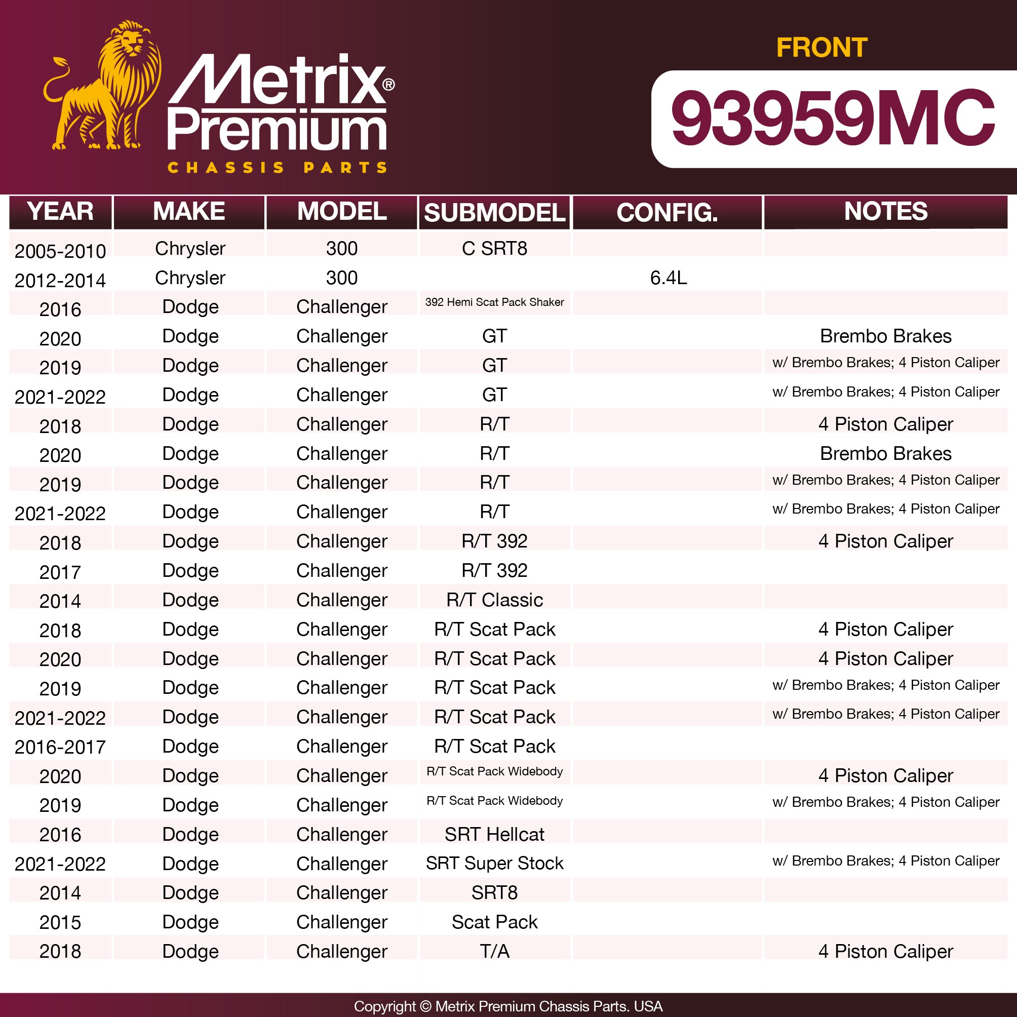 Metrix Premium Chassis Parts  suspension steering brake parts