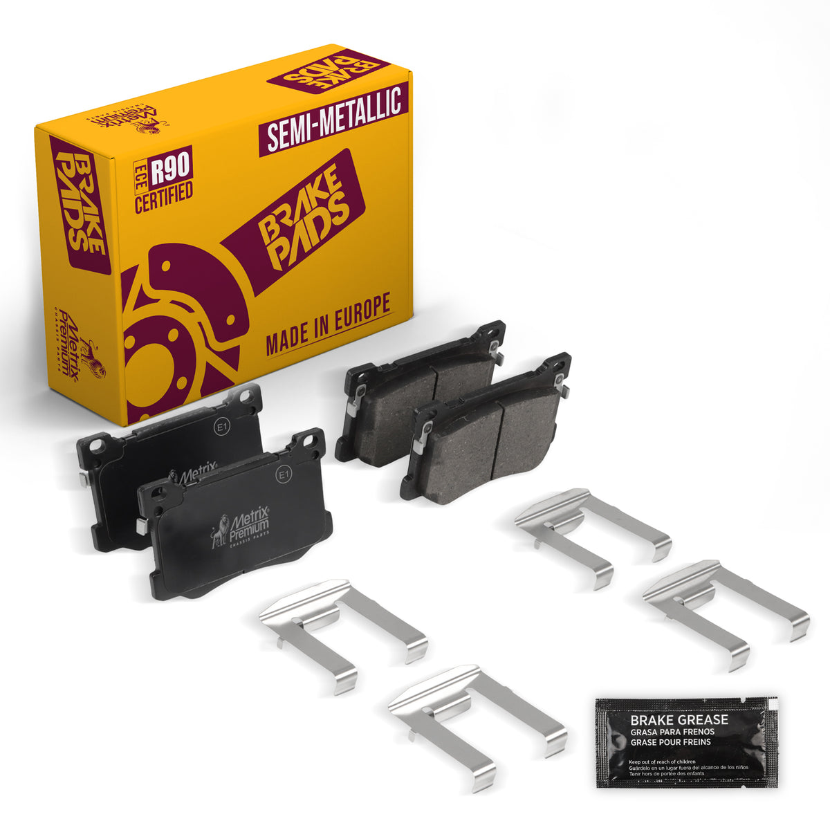 Metrix Premium Chassis Parts Front Disc Brake Pad Set 93974MS OEM fit auto parts