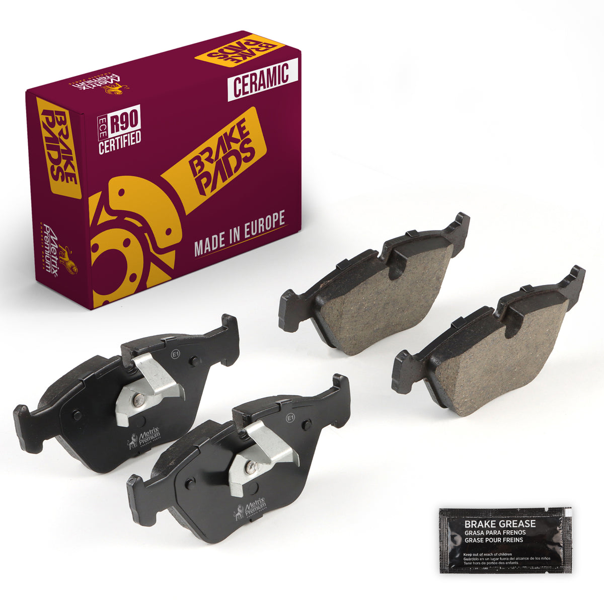 Metrix Premium Chassis Parts Front Disc Brake Pad Set 93980MC OEM fit auto parts