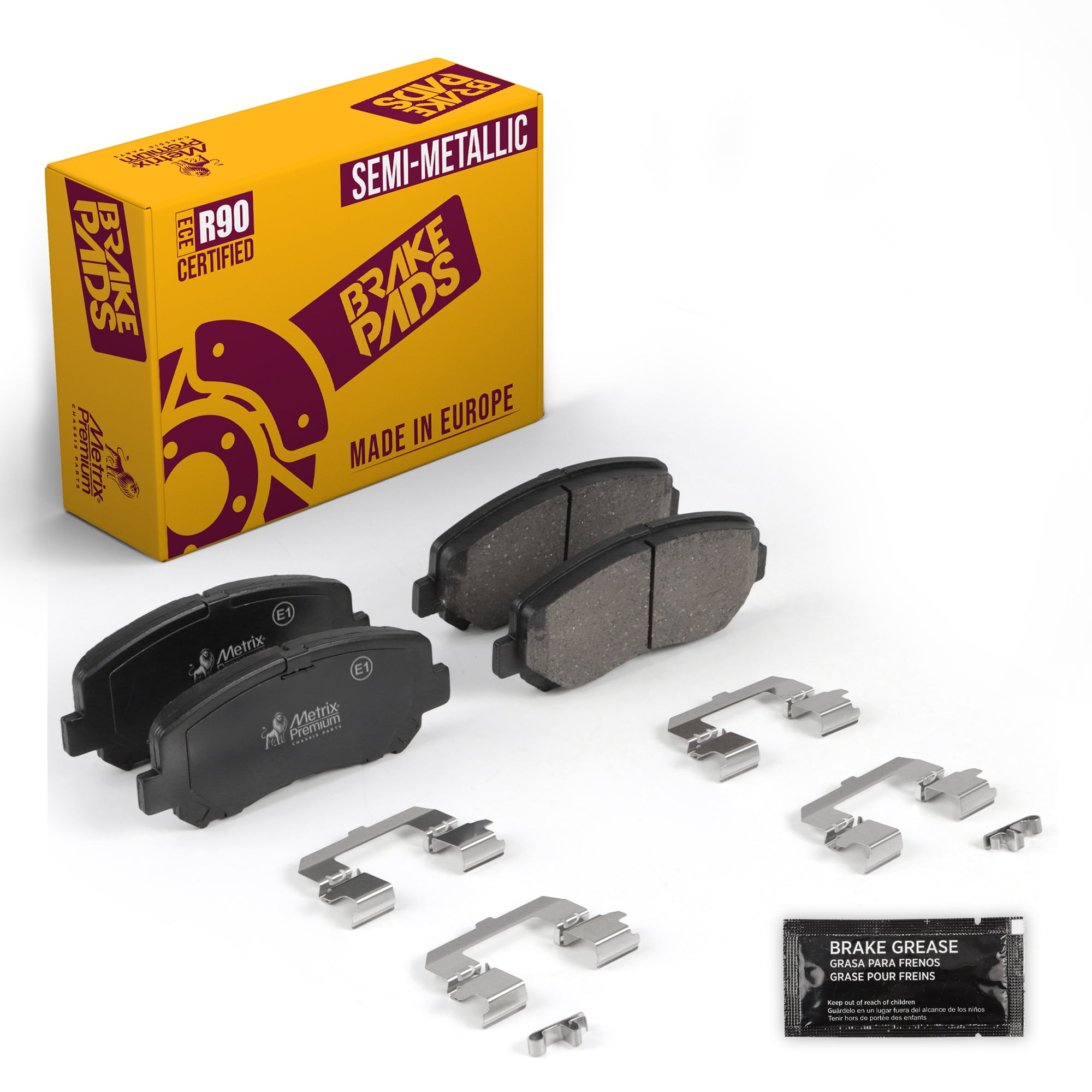 Metrix Premium Chassis Parts Front Disc Brake Pad Set 93986MS OEM fit auto parts