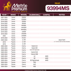 Metrix Premium Chassis Parts  suspension steering brake parts
