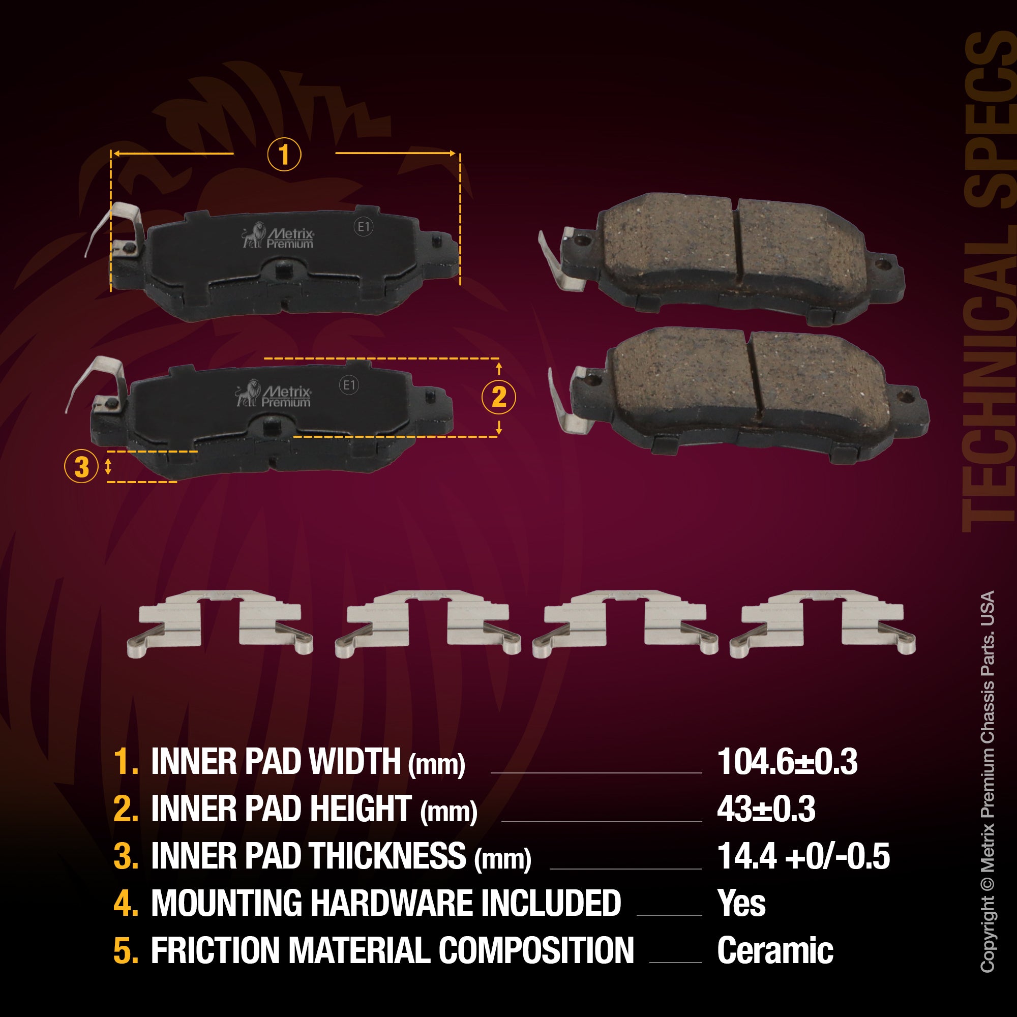 WHAT'S IN THE KIT: 2x Rear Brake Rotor 08.C425.11, 1x Rear Ceramic Brake Pad Set D1624