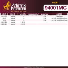 Metrix Premium Front Disc Brake Pad Set 94001MC OEM fit spare parts