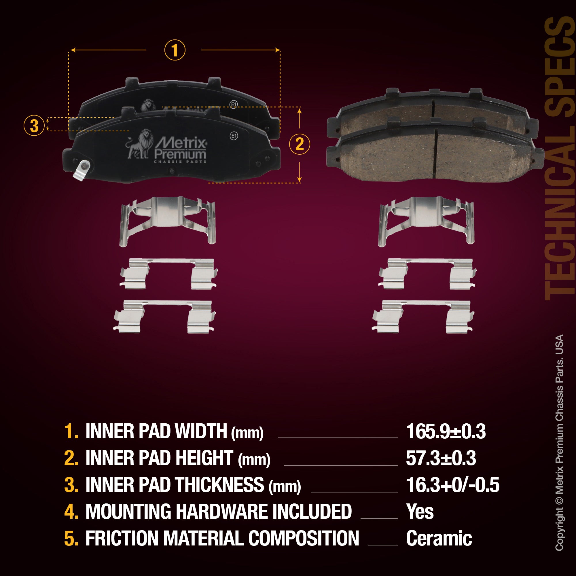 Metrix Premium Front Brake Kit 95760MT suspension steering brake parts