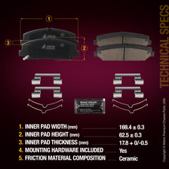 Metrix Premium Front Disc Brake Pad Set 94018MC aftermarket car parts
