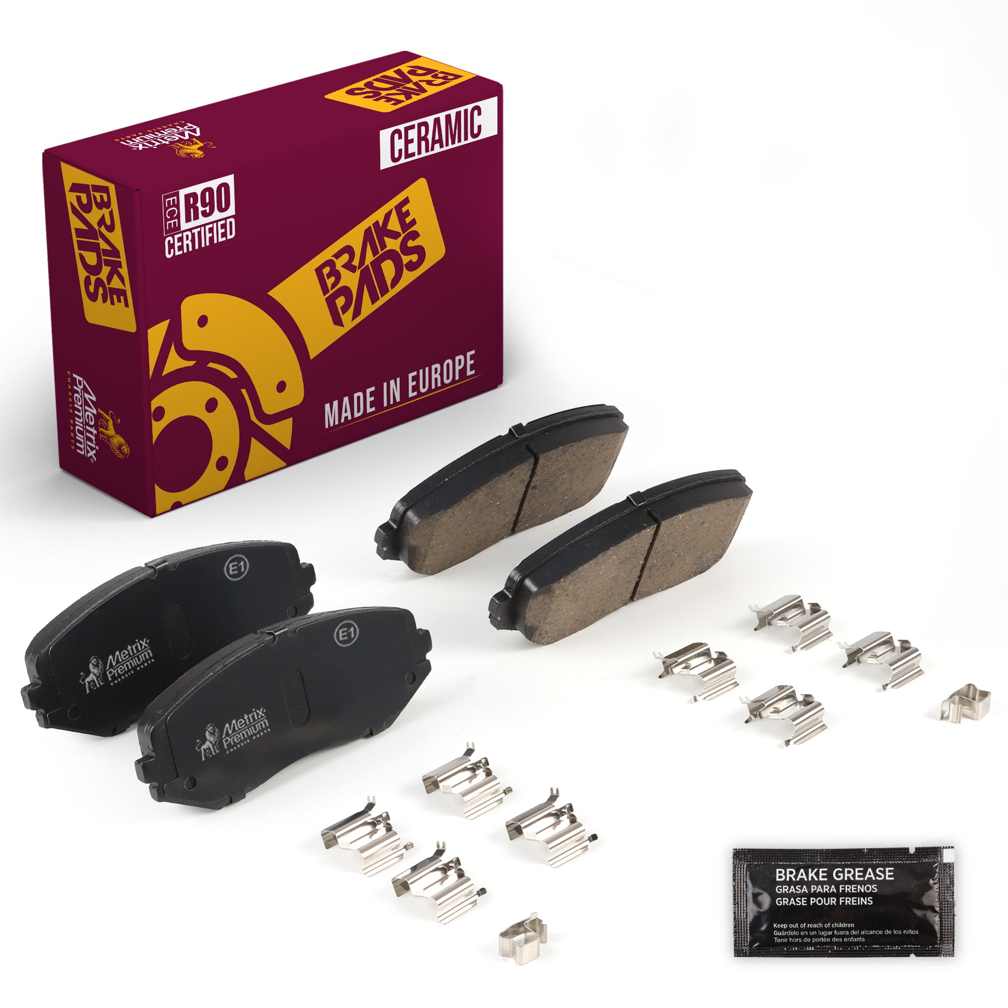 Metrix Premium Chassis Parts Front Disc Brake Pad Set 94021MC OEM fit auto parts