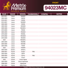 Metrix Premium Front Disc Brake Pad Set 94023MC OEM fit spare parts
