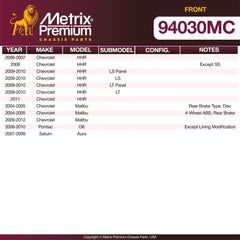 Metrix Premium Front Disc Brake Pad Set 94030MC OEM fit spare parts