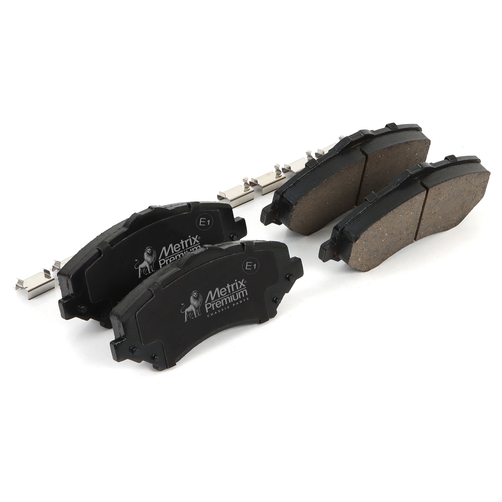 Metrix Premium 3 PC Front Ceramic Disc Brake Pad Set & Vented Brake Rotor Kit 96297MT Low Dust Technology Clean Wheels