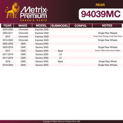 Metrix Premium Rear Disc Brake Pad Set 94039MC OEM fit spare parts