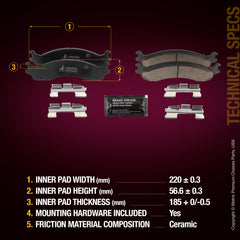 Metrix Premium Front&Rear Disc Brake Pad Set 94043MC aftermarket car parts
