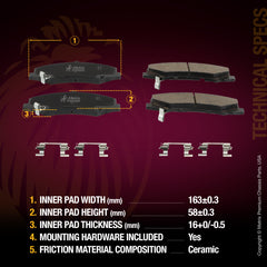 WHAT'S IN THE KIT: 2x Front Brake Rotor 09.B535.11, 1x Front Ceramic Brake Pad Set D1159