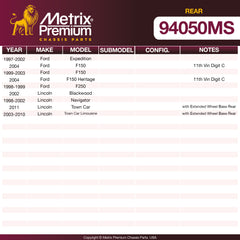 Metrix Premium Rear Disc Brake Pad Set 94050MS OEM fit spare parts