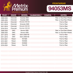 Metrix Premium Front&Rear Disc Brake Pad Set 94053MS OEM fit spare parts