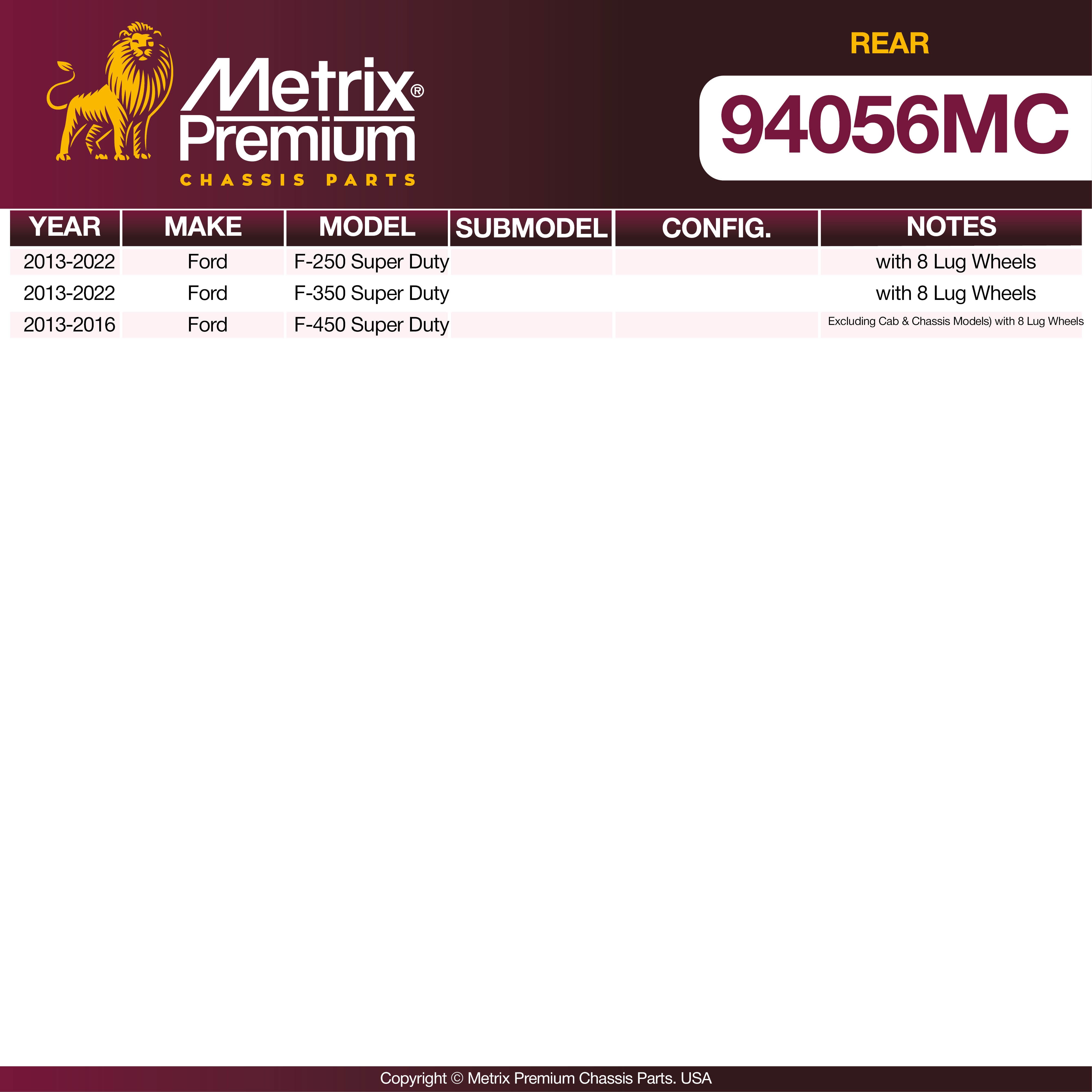 Metrix Premium Rear Disc Brake Pad Set 94056MC OEM fit spare parts