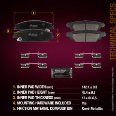 Metrix Premium Chassis Parts Rear Brake Kit 91651MT aftermarket car parts