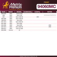 Metrix Premium Front Disc Brake Pad Set 94060MC aftermarket car parts