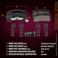 Metrix Premium Front Disc Brake Pad Set 94065MC suspension steering brake parts