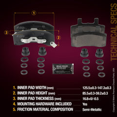 Metrix Premium Front Disc Brake Pad Set 94065MS suspension steering brake parts