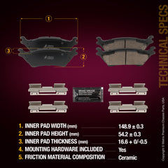 Metrix Premium Rear Disc Brake Pad Set 94066MC aftermarket car parts