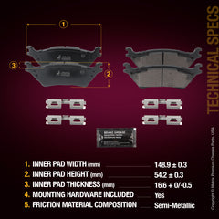 Metrix Premium Rear Disc Brake Pad Set 94066MS aftermarket car parts