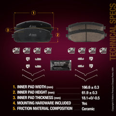 Metrix Premium Front Disc Brake Pad Set 94072MC aftermarket car parts
