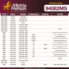 Metrix Premium Front&Rear Disc Brake Pad Set 94082MS OEM fit spare parts