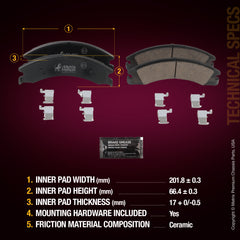 Metrix Premium Rear Disc Brake Pad Set 94084MC aftermarket car parts