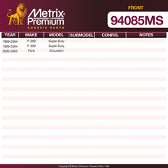 Metrix Premium Front Disc Brake Pad Set 94085MS OEM fit spare parts