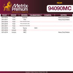 Metrix Premium Rear Disc Brake Pad Set 94090MC OEM fit spare parts