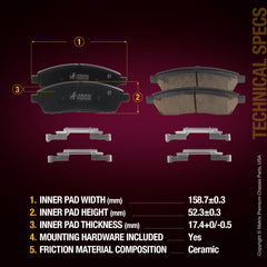 Metrix Premium Rear Disc Brake Pad Set 94099MC aftermarket car parts