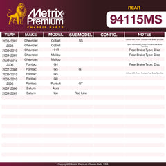 Metrix Premium Chassis Parts  suspension steering brake parts