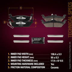 Metrix Premium Rear Disc Brake Pad Set 94119MC aftermarket car parts