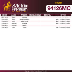 Metrix Premium Front Disc Brake Pad Set 94126MC OEM fit spare parts
