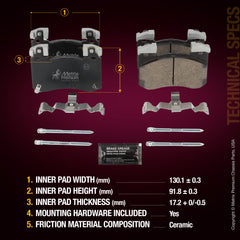 Metrix Premium Front Disc Brake Pad Set 94133MC aftermarket car parts