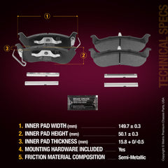 Metrix Premium Rear Disc Brake Pad Set 94138MS aftermarket car parts