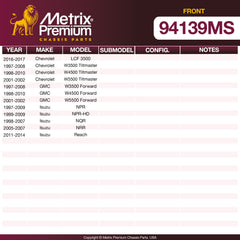 Metrix Premium Front Disc Brake Pad Set 94139MS OEM fit spare parts