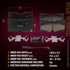Metrix Premium Front Disc Brake Pad Set 94140MC suspension steering brake parts