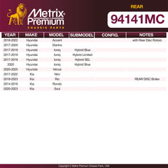 Metrix Premium Rear Disc Brake Pad Set 94141MC OEM fit spare parts