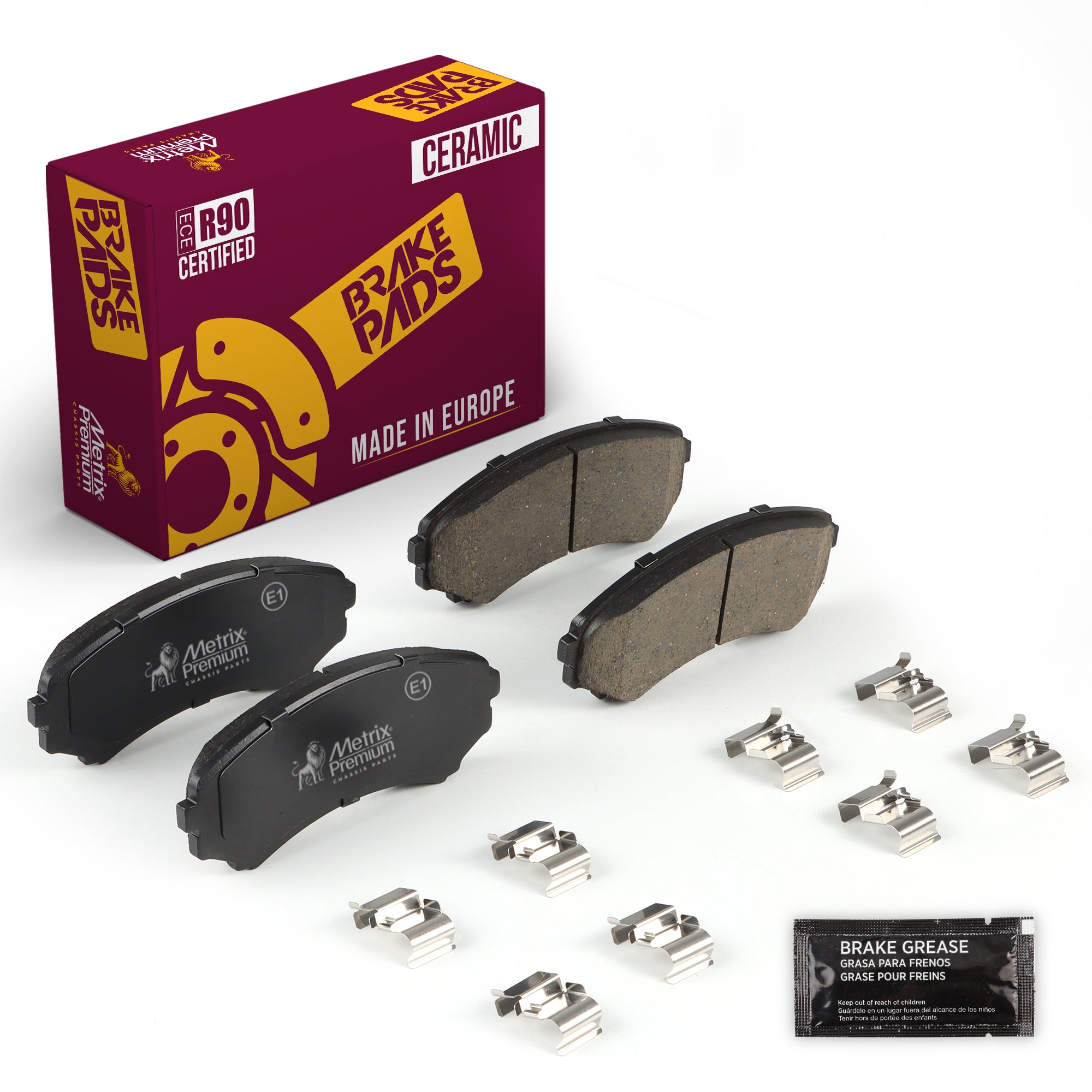Metrix Premium Chassis Parts Front Disc Brake Pad Set 94144MC OEM fit auto parts