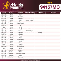 Metrix Premium Front Disc Brake Pad Set 94157MC OEM fit spare parts